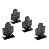 4 Pcs Metal Silhueta Humana Alvos Tiro Plinking Alvo Para A