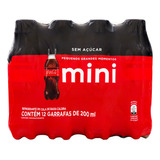 Coca-cola Mini Pack Refrigerante Sem Açúcar Garrafa 12 Unidades 200ml 