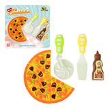 Kit Comidinhas Comida Infantil Brinquedo Pizza - 9 Peças