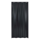 Porta Sanfonada Com Trinco Pvc 72x210cm Preto Bcf