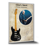 Pôster Guitarra David Gilmour Stratocaster Poster Placa A0