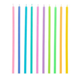 Vela Palito Aniversário Arco-íris 15cm (10 Unidades)