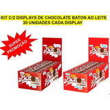 $$$$ Kit C/2 Displays De Chocolate Baton Ao Leite C/30 Unids