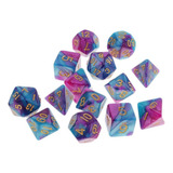 ' 2x Pacote De 7 Pcs Dados Poliédricos Para D&d Rpg Mtg
