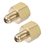 ' Adaptador De 2 Conectores Tubo Rosca Macho 1/4 Sae 3/8
