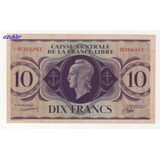 * Africa Equatorial Francesa 10 Francs L.1941 P-11 Sob Rara*