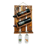 / Art & Lar Artesanatos / Adega De Parede Vinhos Taças Mad