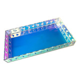 . Bandeja Decorativa De Acrílico Iridescente Para Banheiro