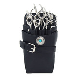 . Bolsa De Couro Para Tesouras De Barbeiro, Cinto,