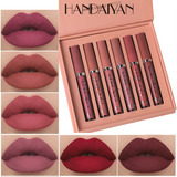 - Kit 6 Batom Handaiyan Matte Lip Gloss 24 Horas