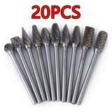 . Kit Com 20 Pçs Lima Rotativa 1/8 Metal Duro Para Dremel