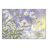# Mcn # Cingapura 2009 - Orquídeas Em Tecido Sobre Selo Mint