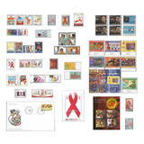 # Mcn # Lote Temático Combate Hiv 1989/16 - Fdc + Selos Mint