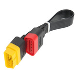 . Obd2 Obdii 16 Pinos Macho Para Cabo De Extensão Fêmea