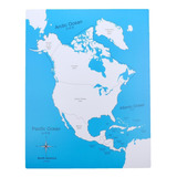 . Prémio Montessori Puzzle Mapa Do Mundo De América Do Norte