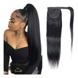 . Rabo De Cavalo Natureza Cabelo Humano 65cm Preto 100g