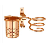 . Suporte Porta Secador De Cabelo Parede Fixa Sem Furo Ouro