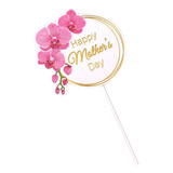 (2 #mold) Feliz Dia Das Mães Bolo Toppers Sweet Heart Flower