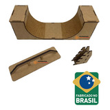 (kit 3 Pç) Pista Rampa Skate Dedo + Trave + Suporte Skates