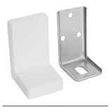 -Kit Completo Com 12 Suportes Cantoneira Em L Com Acabamento Branco - 12 Parafusos E Buchas - Fixação Reforçada Para Móveis E Prateleiras-