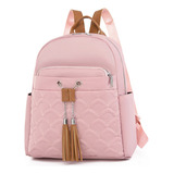 (pk) Mochila De Couro Pu Para Adolescentes, Bolsa Escolar Fe