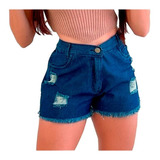 .short Jeans Feminino Cintura Alta Hot