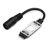 01 - Mini Rgb Bluetooth Controller Dc 5v 12v 24v Mini Music Cor Da Luz Preto
