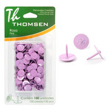 01 Cartela Tacha / Percevejo Colorido Thomsen Rosa