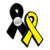 01 Laço Broche Boton Pin Campanha Setembro Amarelo Suicídio