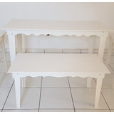 01 Mesa Provençal Arabesco Rústico Mdf12 Mm Festa Decoração