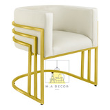 01 Poltrona Base De Metal Premium Tripla - Temos Cores