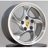 01 Roda Porsche Cup Kombi Fusca Aro17x6 5x130 (1 Unid)+bico Cor Prata Diamantada