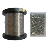 01 Rolo De Arame Aço Inox Duro + 1000 Ilhos Para Apicultura