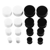 01 Uni Alargador Piercing Plug De Acrílico Preto Ou Branco 