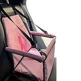 01 Cadeirinha Pet Com Cinto Transporte Carro Cachorro Gato Passeio Viagem Rosa Único 