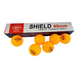 01 Caixa C 6 Bolas De Tenis De Mesa Shield Brand 40mm