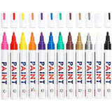 01 Caneta Pintar Permanente Paint Marker Pneu Óculos Borrach