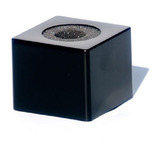 01 Canopla Quadrada Para Microfone Em Acrílico Com Espuma De Brinde Ak 075 Preta
