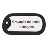 01 Dog Tag Dogtag Aço Inox Gravada Gravação Personalizada