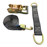 01 Kit Guincho Cinta 3 Mts Catraca Alça 5 Toneladas Preta