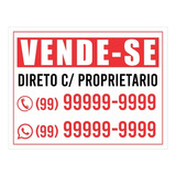 01 Placa Vende se Aluga se Casa Imóvel Personalizada 65x50cm