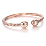 01 Pulseira Bracelete Em Cobre Com Extremidades Magnéticas