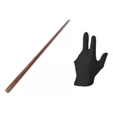 01 Taco Pequeno 100cm Bilhar Sinuca Snooker E Luva