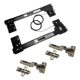 01 Trilho Porta Escamoteável 408mm 2 Dobradiças Embutir