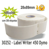 01rolo Etiqueta Compatível 30252 Impressora Dymo