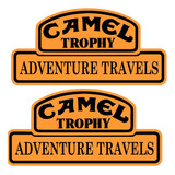 02 Adesivo Camel Trophy Par Adesivos Portas 4x4 Trilha Off 