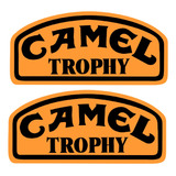 02 Adesivos Camel Trophy 4x4 Off Road 15x35cm L200 Hilux S10