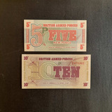 02 Cédulas Militar Da Inglaterra New Pence Fe