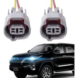 02 Chicote Conector Soquete Plug Farol Milha Toyota Fielder