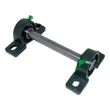 02 Mancal Pedestal Com Rolamento Ucp208 + Eixo 40mm X 1700mm